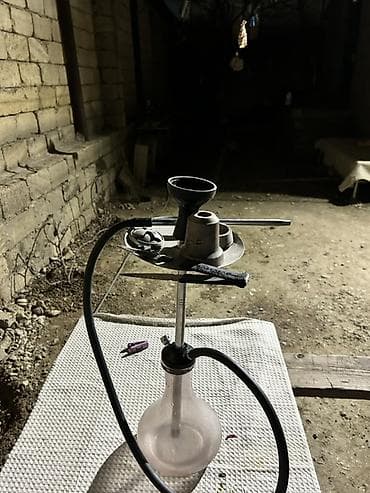 işlənmiş qəlyan: Nərgil (şişə kolba) komplekti - Şəffaf, armud formalı şüşə kolba - — 2