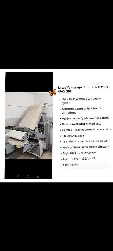 Lavaş açan 6000 manat cəmi 1ay istifadə olunub 8500m alınıb ünvan