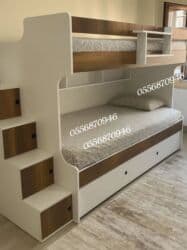 demir nerdivan: Oğlan və qız üçün, Yeni, Çarpayı, Matras ilə, Siyirməli, Laminat — 4