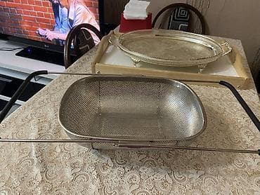 Paslanmayan poladdan çoxməqsədli süzgəc/kolander - Material: yüksək