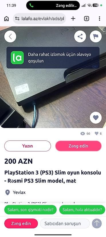 Playstation3 alıram 150 dem maksimum 200 manata kimi satan mənnən