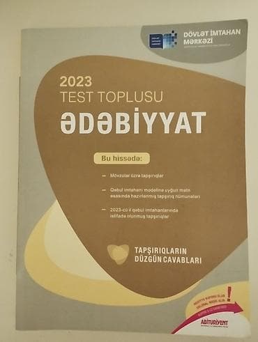 test kitablari: Ədəbiyyat test toplusu yeni nəşr 2023 — 1