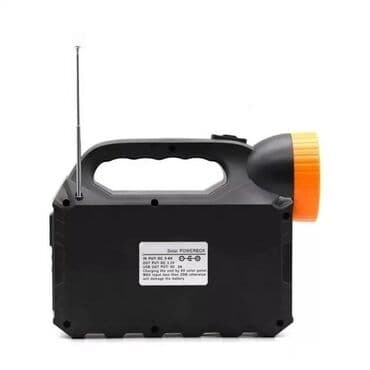 baş feneri: Günəş paneli ilə işləyən radio poverbank səsgücləndirici lampa hamısı — 5