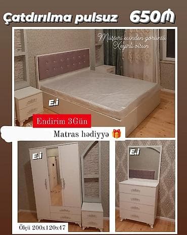 3d yataq destleri instagram: İkinəfərlik çarpayı, Dolab, Yeni — 8