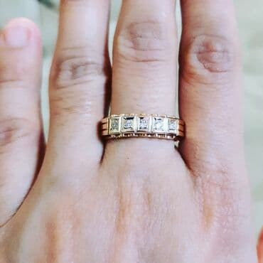 kişi üzükleri qızıl: Nişan, Üzük, Çəhrayı qızıl, 583 Əyar, Brilyant, 0-0.25 Karat — 1