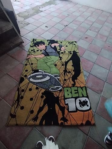 детский ковер: Uşaq otağı üçün Ben 10 temalı xalça - Rəng və dizayn: Yaşıl, narıncı — 5