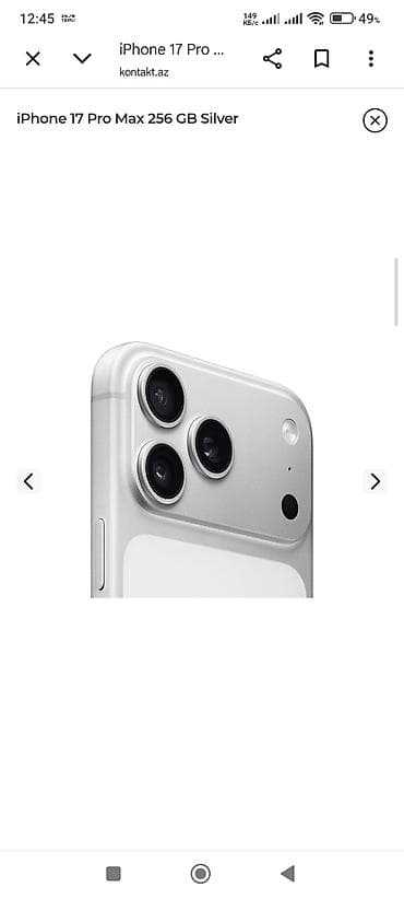 iphone x 13 pro: IPhone 17 Pro Max, 256 GB, Gümüşü — 1