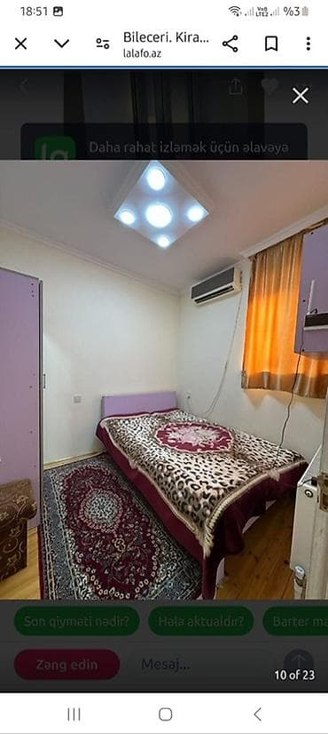 nzs bina evleri: 2 otaqlı mənzil – əşyalı kiraye verilir Plan: - 1 yataq otağı, 1 — 7