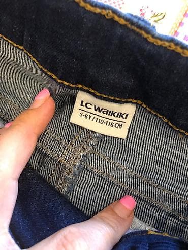 cins kombinzon: LC Waikiki uşaq cins şalvarı - Rəng: Açıq boz (washed effektli) - — 6