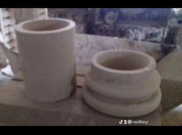 большие горшки для цветов: Bahar və yay çiçəkləri üçün nəzərdə tutulmuş, daşdan hazırlanmış — 38