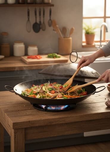 demir sac: Dəmir saçaq və qapaq dəsti - Material: qalın döymə dəmir - Komplekt — 1