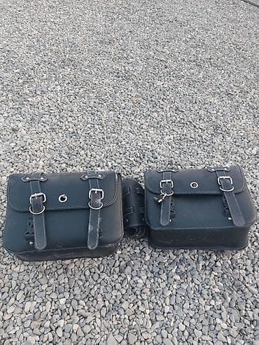 Məhsul: Motosiklet üçün yan çanta dəsti (2 ədəd) - Material: Qara