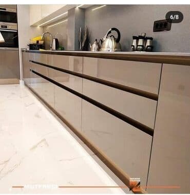 xrom kraska: Sifarişlə mətbəx dəsti, Özü çəkən petlələr, MDF, Kredit yoxdur, Pulsuz çatdırılma — 4