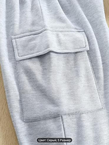 velür uşaq idman kostyumları: Uşaq üçün iki hissəli idman dəsti - Rəng: boz (серый) - Üst — 3