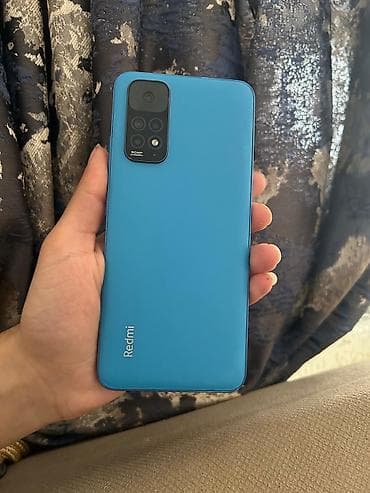 telvonlar: Redmi Note 11, 128 GB, rəng - Göy, Sensor, Barmaq izi, İki sim kartlı — 1