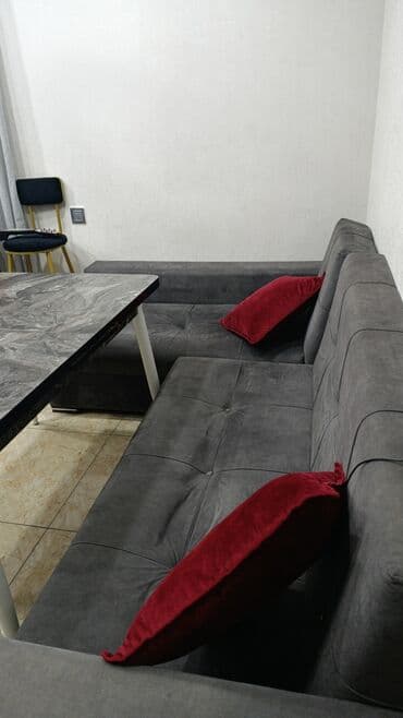 metbex ucun divan: Для кухни, Нераскладной, 2 стула — 3