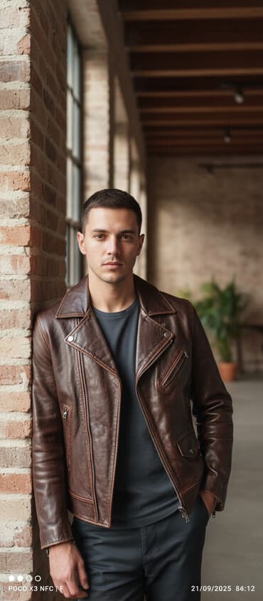 toxunma qadın ətəkləri: KD KIYMET Exclusive dəridən kişi gödəkçəsi - Material: 100% genuine — 1