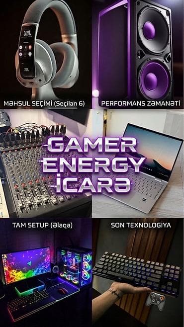 ps5 al: Gamer Energy – İcarə xidməti Komputer,səs sistemləri,klaviatura v.s — 1