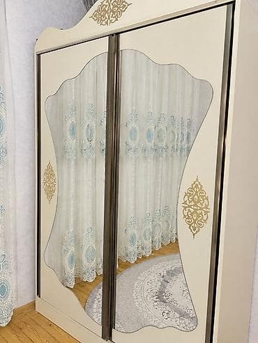 sultan tekstil: 2 qapılı, Güzgülü, Bej, Digər material, Kupe, Düz dolab — 1