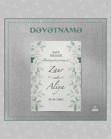 usta köməkcisi: Dəvətnamə dizaynı – “Save the Date” kolleksiyası 💌 Toy dəvətnamələri — 6
