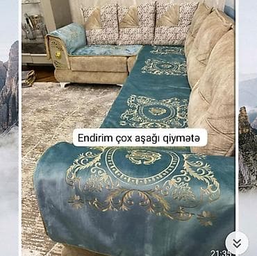 Текстиль: Ev tekstili və masa örtükləri kolleksiyası - Yataq dəsti: Tünd yaşıl — 6