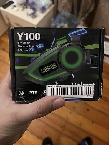 sağ qulaqda ses: Y100 Helmet Headphones – motosiklet dəbilqəsi üçün simsiz qulaqcıq və — 1