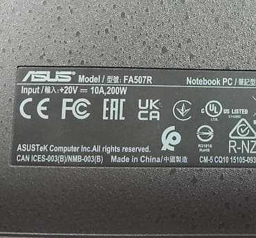 Kompüter və noutbuk aksesuarları: Asus tuf gaming notebookun klavyaturası. Asus model FA507R — 2