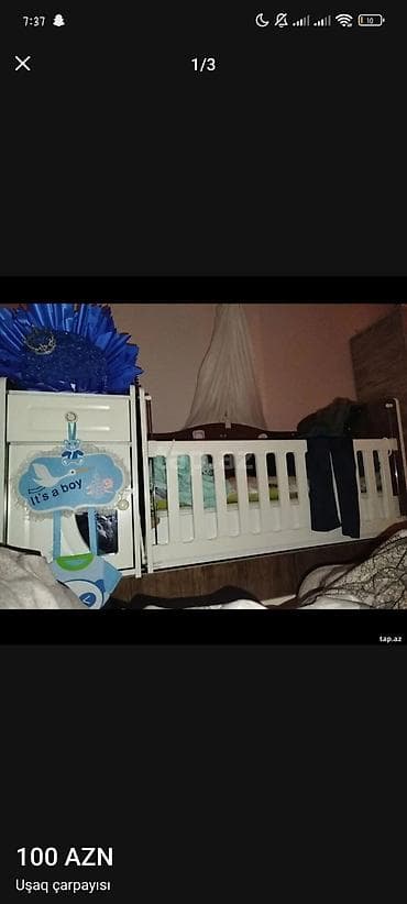 matraslı: Oğlan üçün, Dördbucaq, Beşik, Matras ilə — 1