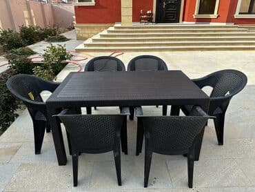 saray qesebesinde ucuz heyet evleri: Yeni, Dördbucaq masa, 6 stul, Açılmayan, Stullar ilə, Plastik, Türkiyə — 2