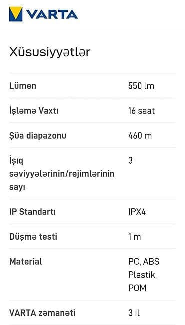 i̇şıq: VARTA Work Flex BL30R – peşəkar üçün çoxfunksiyalı LED proyektor/fənər — 5