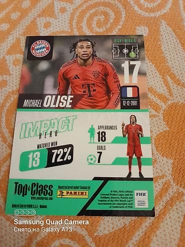fifine: Panini Top Class “Impact Hero” futbol kartı – Michael Olise (TC #203) — 1