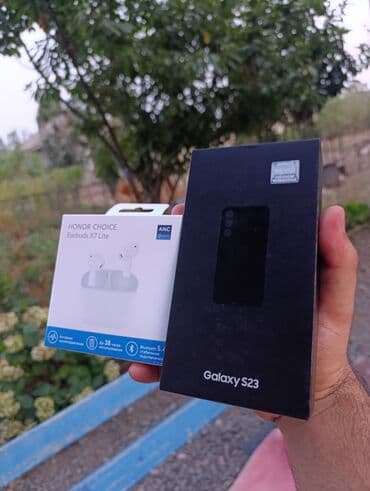 Samsung: Samsung Galaxy S23, 256 GB, rəng - Göy, Zəmanət, Sensor, Barmaq izi