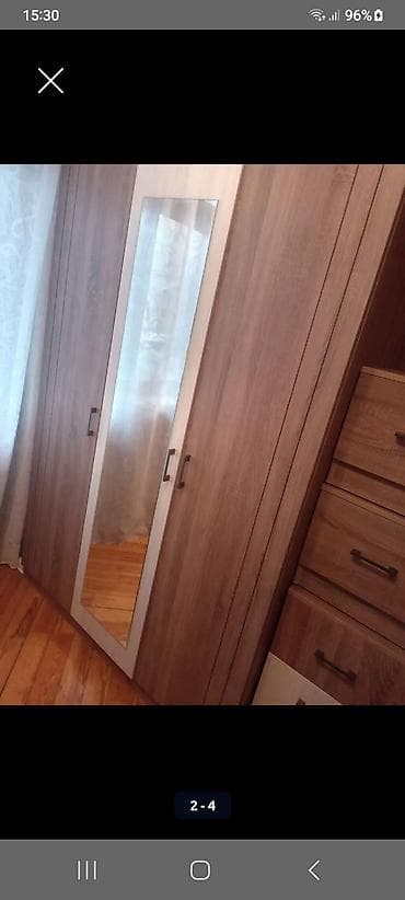 divar dolabi: Tezedi.Geniş tutumlu qarderob dolabı - Material: taxta teksturalı — 1