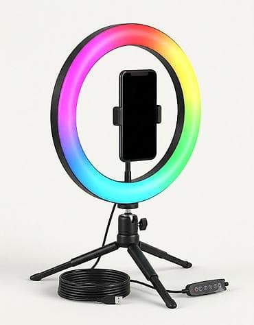 RGB LED ring işıq dəsti – tripod, telefon tutacağı və pultlu idarəetmə