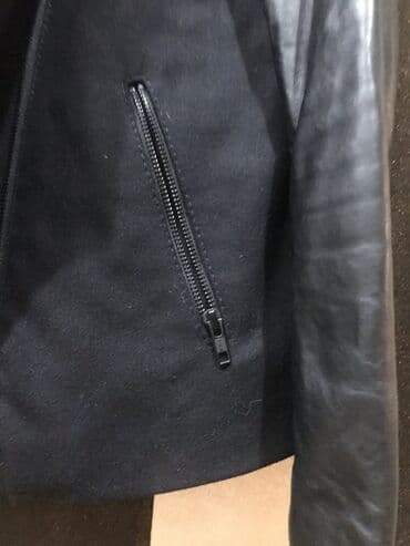 kurtk: Qadın gödəkçə – qara rəng, qarışıq material - Dizayn: assimetriyalı ön — 5