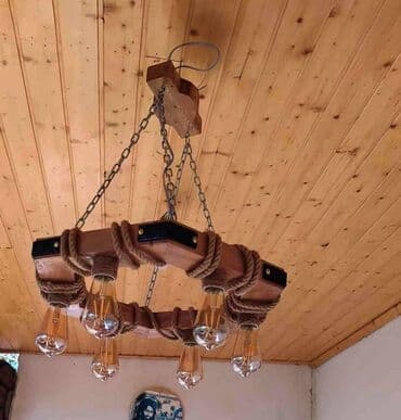 gecə işıqları (noçnik): Çılçıraq, 4 lampa, Taxta — 6