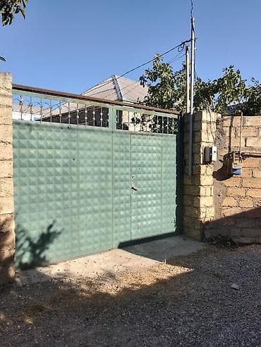 Yeni Dəmir Həyət darvazası, Yana açılan, 9 m, Mexaniki, Qapı ilə, rəng - Yaşıl