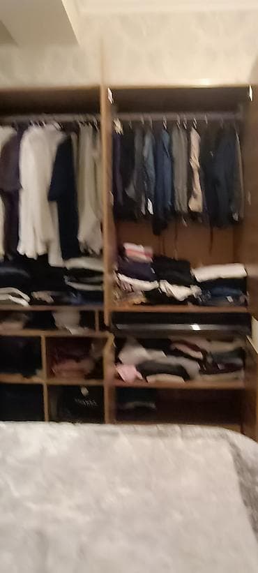 şkaf paltar: 3 qapılı, Güzgülü, Qara, Taxta, Kupe, Düz dolab — 8