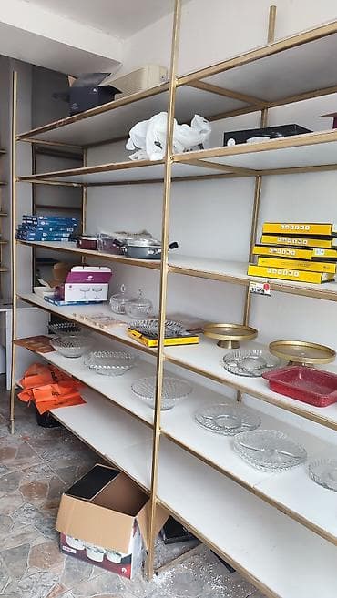Mağaza üçün metal karkaslı rəf sistemləri - Material: Qızılı rəngdə — 4