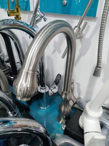 pol tax: Mətbəx üçün dekorativ mikser kranı - Material: paslanmayan — 1