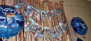 karton qutu satışı: Lilo & Stitch Happy birthday yazısı bayram dekoru seti - Setə — 1