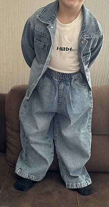 Uşaq üçün denim dəst - Tərkib: 100% denim (cəins parçadan). - Dəst