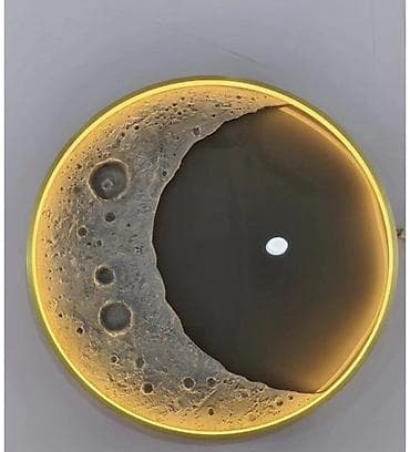 panel radiyatir: Dekorativ “Ay” LED divar lampası - Dairəvi dizayn: Ay səthinin krater — 7