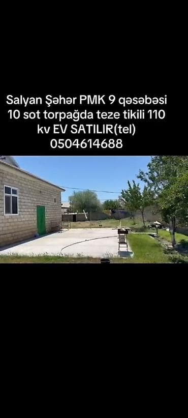 bilgehde ucuz kiraye evler: Salyan Pemka 9-da 110 kv ev 3 otaq. ve 10 sot torpaq — 1