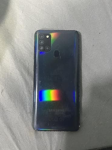 hp printer adapter: Samsung Galaxy A21S, rəng - Qara, Barmaq izi — 2