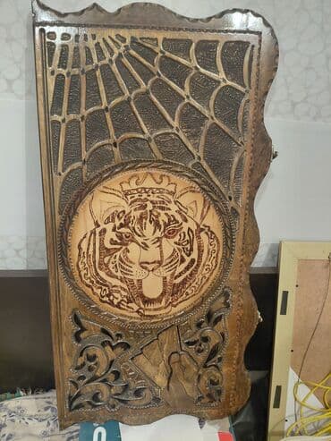 nerd taxta sekilleri: Əl işi taxta nərd taxtası - Material: bərk ağac, laklı səth - Dizayn — 2