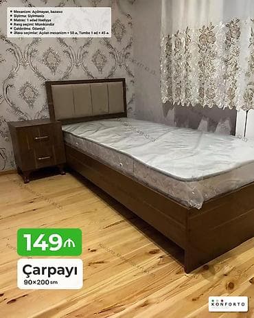 Çarpayı – 90×200 sm - Mexanizm: açılmayan, bazasız - Sıyırma — 1