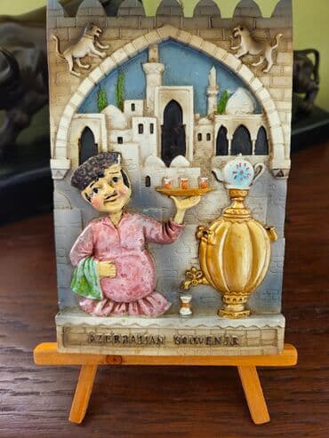 Azerbaycan suvenir старый город баку картина Suvenir Oval Boşqab Baku