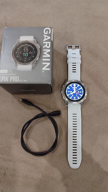 İşlənmiş, Smart saat, Garmin, Suya davamlı, rəng - Ağ