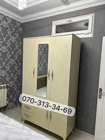 trimo: 3 qapılı paltar dolabı - Ölçü: 120×200 sm - Model: mərkəzdə güzgülü 3 — 2